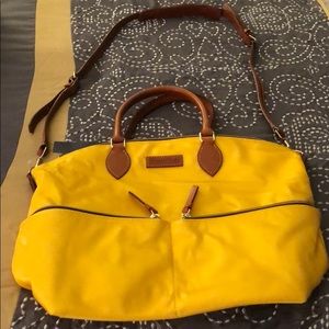 DOONEY & BURKE LARGE POCKET SATCHEL IN YELLOW -NWT